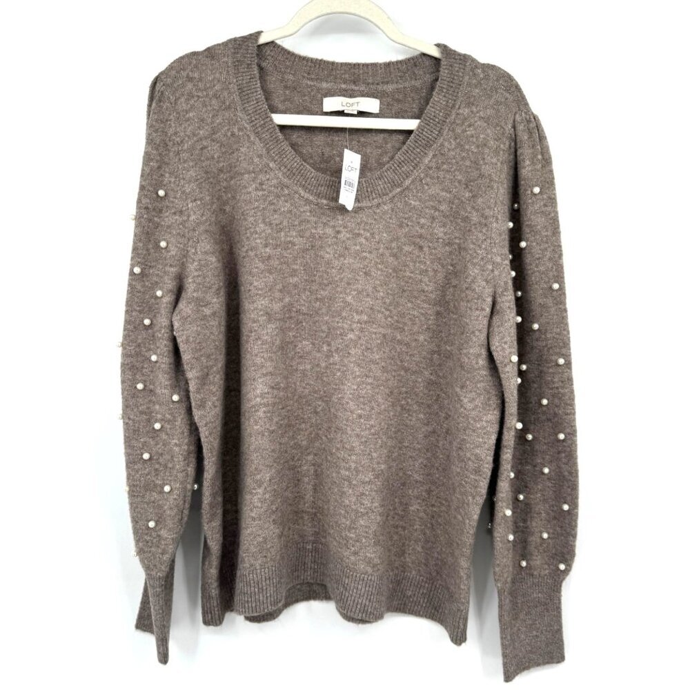 Loft Classic Sweater NWT with Pearls on Sleeves woman’s size XL
